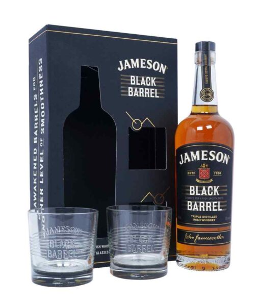 Jameson Black Barrel 0,7l 40% + 2 poháre