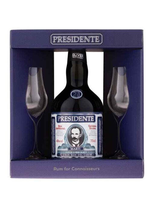 Presidente Marti 23y 0,7l 40% GB + 2 poháre