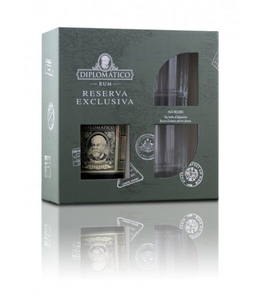 Diplomático Reserva 12 years + 2 poháre 40% 0,7l GB