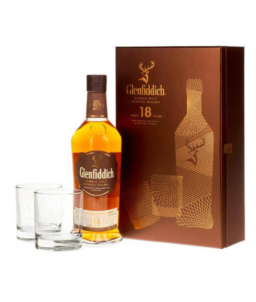 Glenfiddich 18y 0,7l 40% GB + 2 poháre