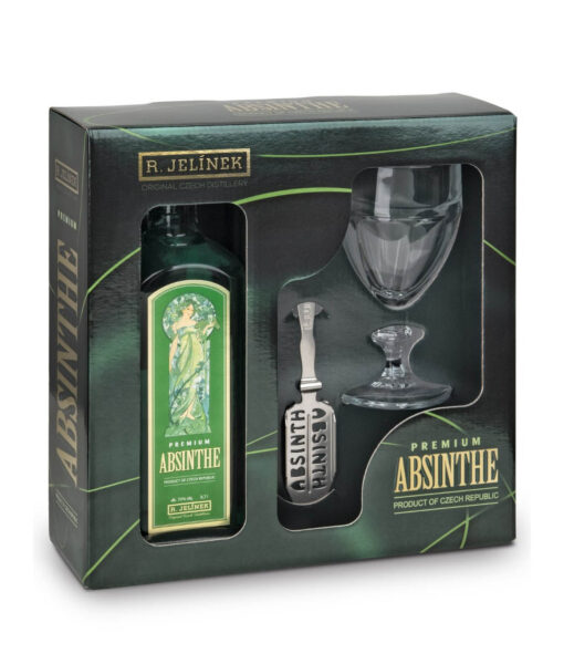 Premium Absinthe 70% 0,7l + lyžička + pohár GB