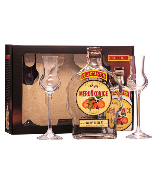 R. Jelínek Marhuľovica Budík 42% 0,7l + 2 poháre