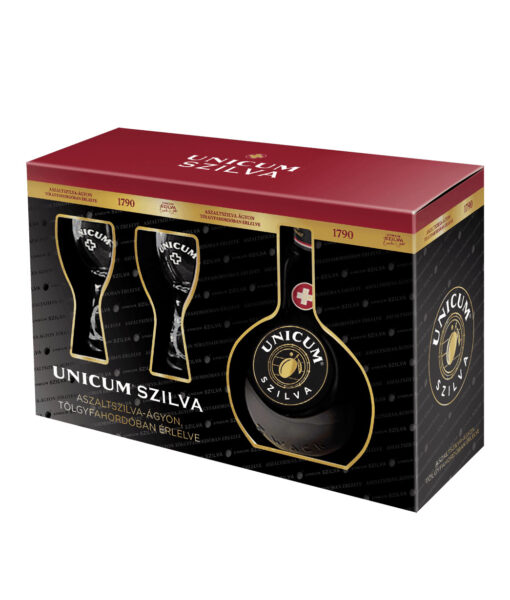 Zwack Unicum Szilva 34,5% 0,7l + 2 poháre GB