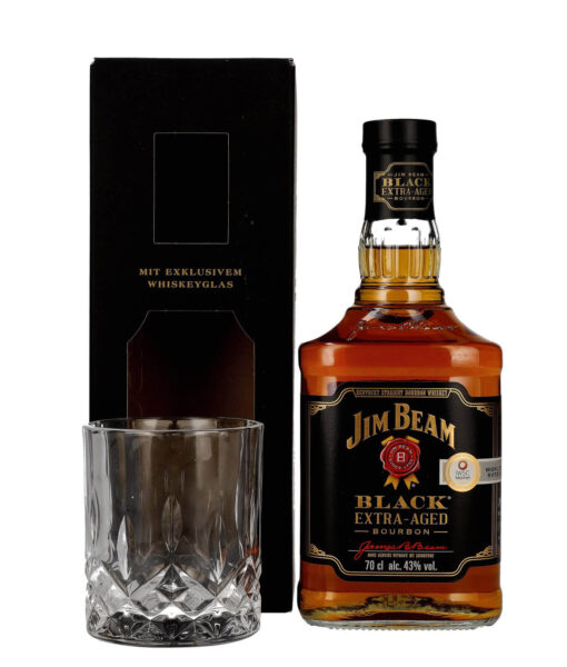 Jim Beam Black Extra-Aged Bourbon 43% 0,7l +1 pohár GB