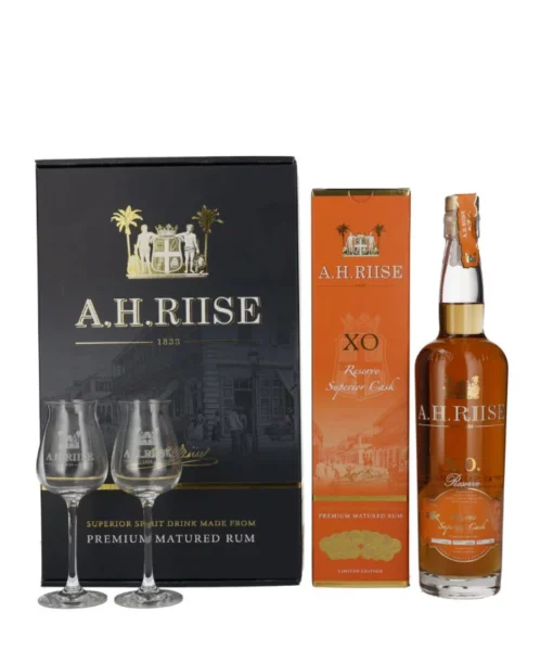 A.H. Riise XO Reserve Superior Cask Country Of Original + 2 poháre 40% 0,7l GB