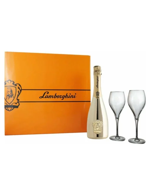 Lamborghini Brut Spumante Gold 12% 0,75l + 2 Poháre GB