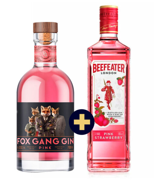 Beefeater Pink 0,7l 37,5% + Fox Gang Pink Gin 37,5% 0,7l set