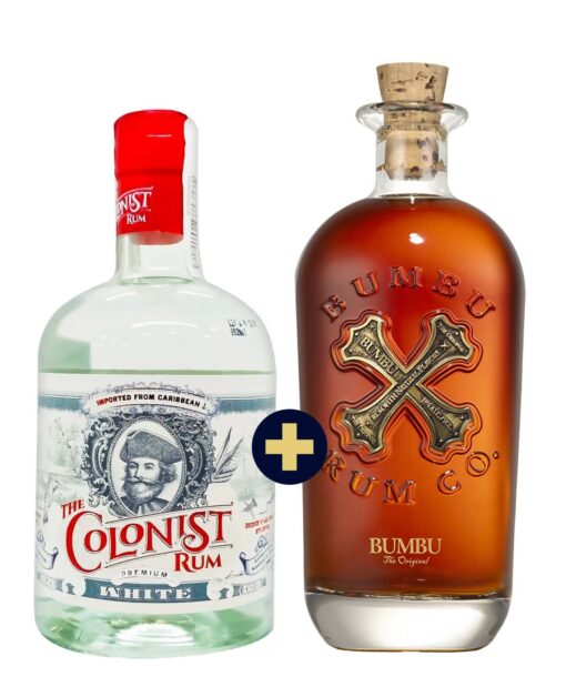 Bumbu Rum 0,7l 40% + The Colonist White Rum 0,7l 40% set