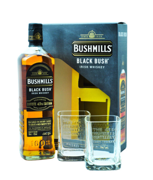 Bushmills Black Bush Edition Caviste 43% 0,7l +2 poháre GB