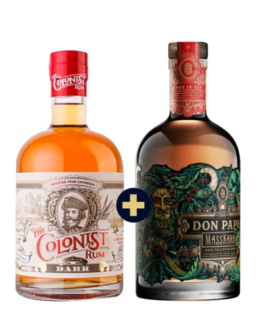 Don Papa Masskara 0,7l 40% + The Colonist Dark Rum 40% 0,7l set