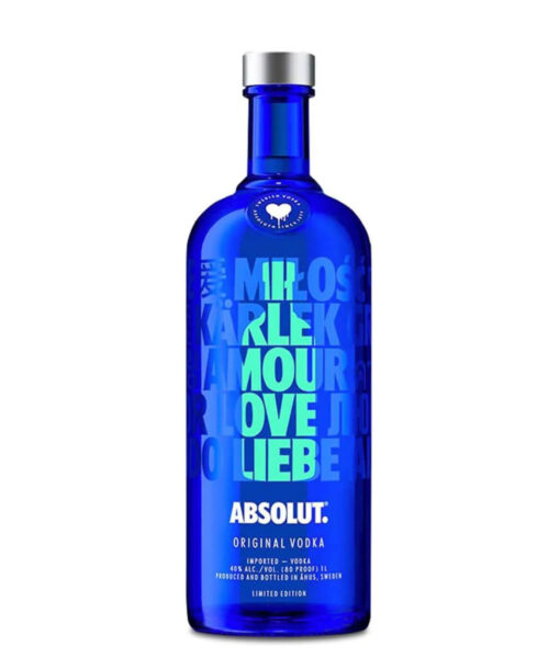 Absolut Vodka LOVE Green Limited Edition 40% 0,7l