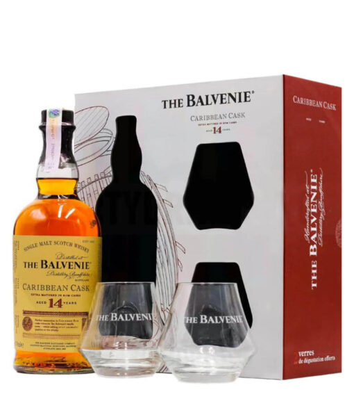 The Balvenie 14 Years Old Caribbean Cask Finish 43% 0,7l GB +2 poháre