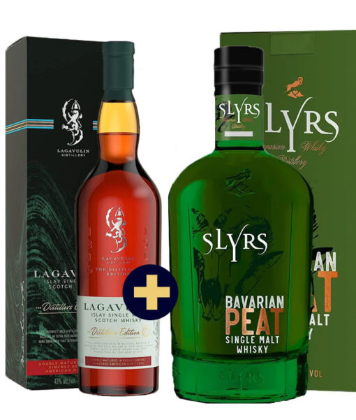 Lagavulin Distillers Edition 2022 43% 0,7l GB + Slyrs Single Malt Whisky Bavarian PEAT 0,7l 43% GB