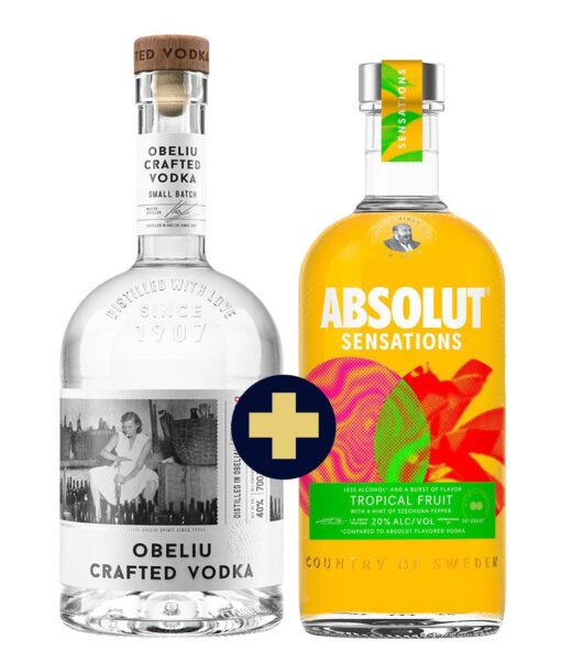 Obeliu crafted vodka 40% 0,7l + Absolut Sensations Tropical Fruit 20% 0,7l