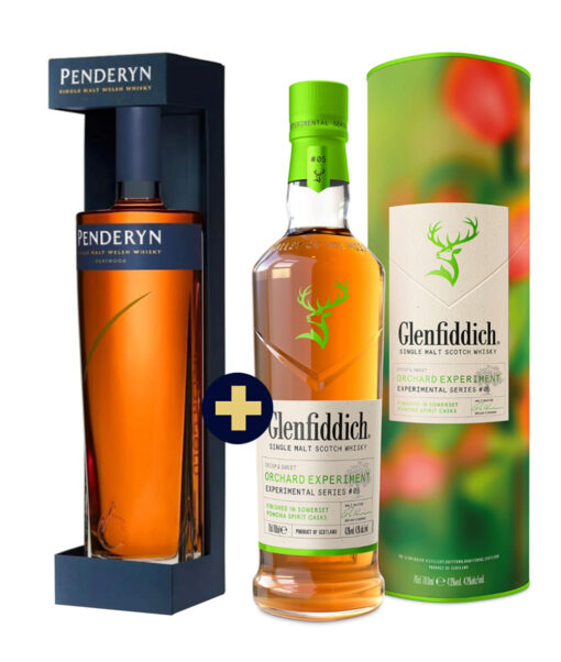 Penderyn Portwood Single Malt Welsh Whiskey 46% 0,7l GB + Glenfiddich Orchard Experience 43% 0,7l GB