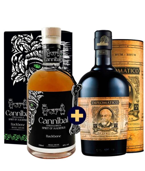 Cannibal Backbone-Citrus & Rum 40% 0,7l GB + Diplomático Selección de Familia 43% 0,7l TU set