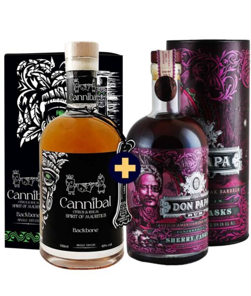 Cannibal Backbone – Citrus & Rum 0,7l 40% GB + Don Papa Sherry Cask 0,7l 45% set