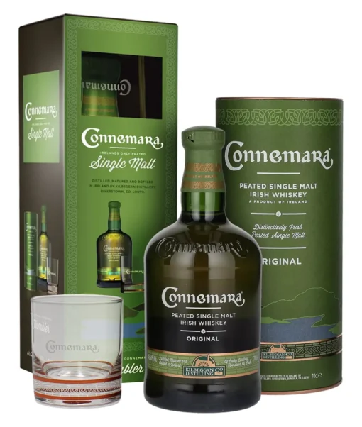 Connemara Peated Irish Single Malt s pohárom 0,7l 40% TU