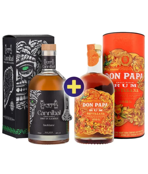 Don Papa Sevillana Cask Finish 40% 0,7l TU + Cannibal Backbone-Citrus & Rum 40% 0,7l GB